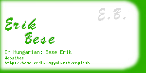 erik bese business card